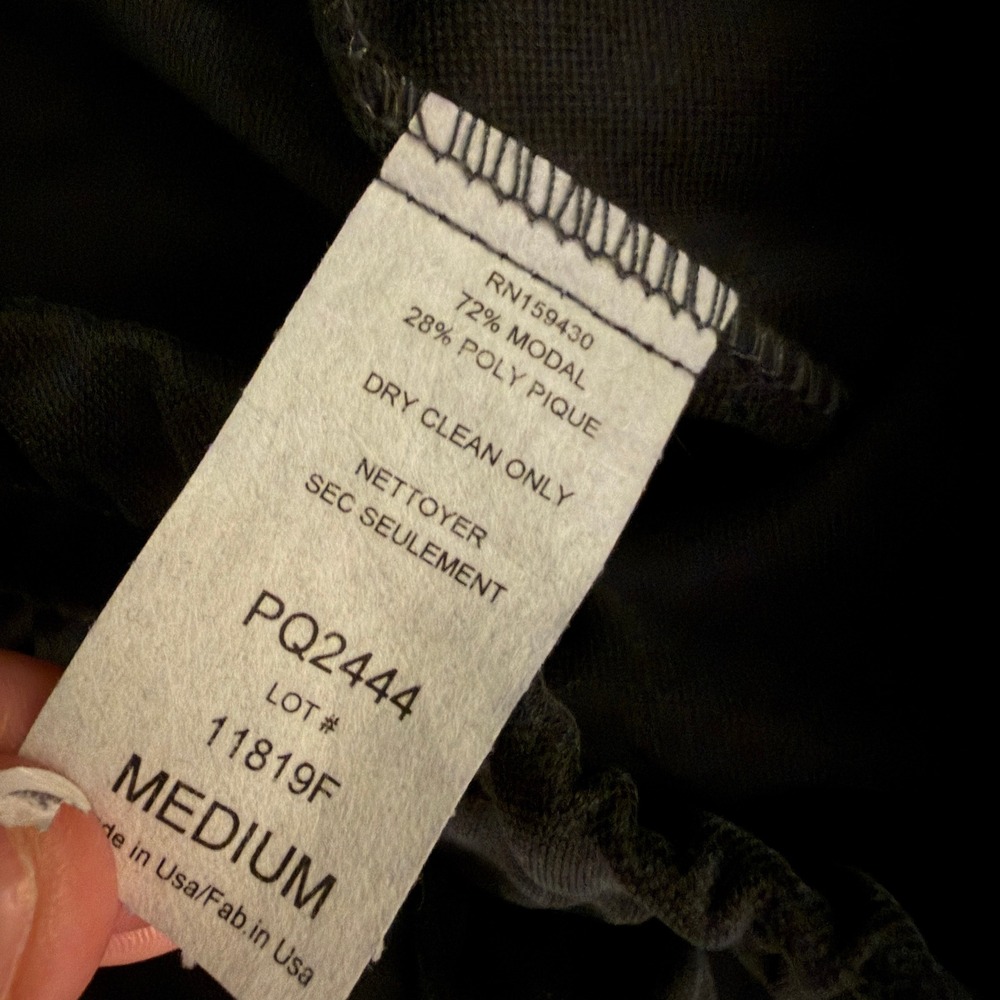 Elan Jogger Pants Womens‎ Medium Black New Tie Cuff Harem Modal PQ2444 - Picture 7 of 7